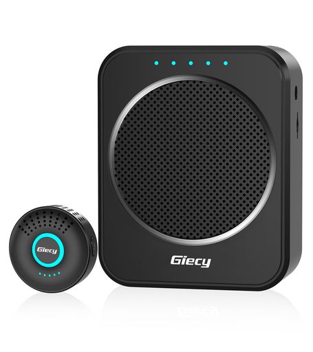 Giecy 拡声器 ワイヤレス拡声器 無線 ピンマイク 拡声器 ポータブル 小型メガホン DSPノイズリダクション US…