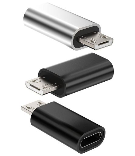 Lightning メスからMicro USB オス アダプター(3個パック)サムスン Galaxy S7 S6 Edge Nexus 5 Android パワー充電コンバーター 対応iPhone 7 8 Plus X 12Pro 対応iPad