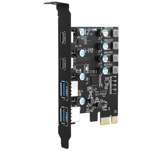 Farboko 4ポートPCI-E USB 3.0拡張カード(2 USB Type-Aおよび2 Type-Cポート), デスクトップPCカード用内部コンバータPCI Express拡張カード, サポートWindowsXP/7/8/10および