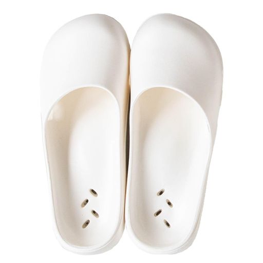 オカ(OKA) ケアミュール浴用スリッパ Lサイズ(足のサイズ25~28cm) ホワイト(介護 乳児 作業用 滑りにくい プール バスシューズ)