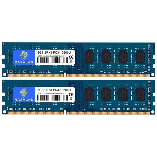 8GBx2枚 PC3-10600U DDR3-1333MHz デスクトップPC用メモリ CL9 PC3 10600 DIMM 240Pin Non-ECC 16GB キット