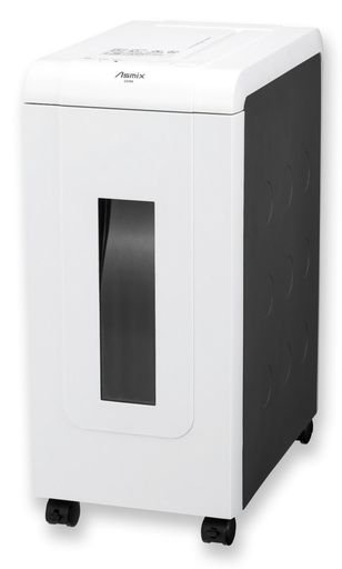2x10mmのマイクロカットシュレッダー。静音性(48db)が高く快適。 デスクサイドにすっきり収納。ダストボックスは引き出し式タイプ 最大細断枚数:10枚、使用時間:10分 ダストボックス容量:21L(A4コピー紙560枚) 外形寸法:230x385x506mm、質量:10.6kg