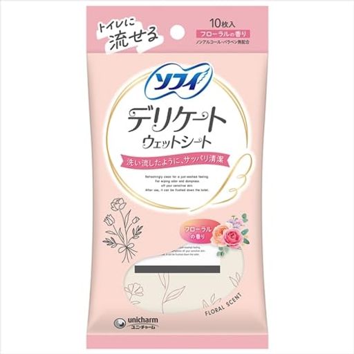 ソフィ デリケートウェットシート フローラルの香り 10枚入 x2個セット