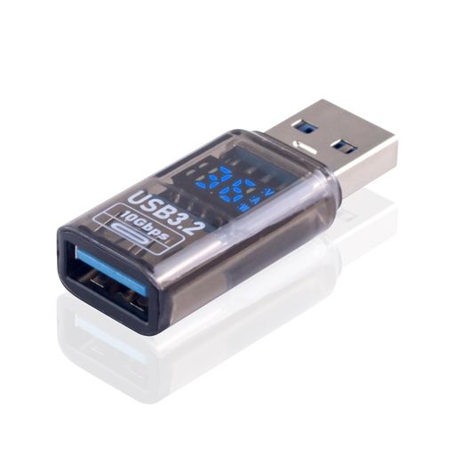 【デジタル表示付きUSB延長アダプタ】USB3.2 タイプA オス-メス延長アダプタは透明ケースとPC材料で作られ、インテリジェントなデジタル表示チップを内蔵し、電流、電圧、電力をリアルタイムで表示することができます。 【10Gbps 高速データ転送】 データ転送レートは最大10Gbpsで、USB3.0(5Gbps)の2倍速く、数秒で大量のファイルをバックアップし、急速充電とデータ同期を確保できる。 USB 2.0、1.1、1.0標準機器との下位互換性もあります。 【36W電力表示】USB 延長コネクタオスメス、スマートデジタル表示設計、36W &amp; 12V &amp;3Aの充電電力、電圧、電流は、一目でわかり、全面的に理解できます。この USB A 延長アダプタほ内蔵のスマートチップ設計で、互換性が高く、信号伝送が安定します。挿し抜きをスムーズに行えるようにしまし 【USB-A to USB-A 出力スクリーン表示 変換アダプタ】 強化された接続性。Type A ポートを備えたほとんどのデバイスをカバーし、OTG 機能をサポートする幅広い互換性により、改善された接続オプションをお楽しみください。
