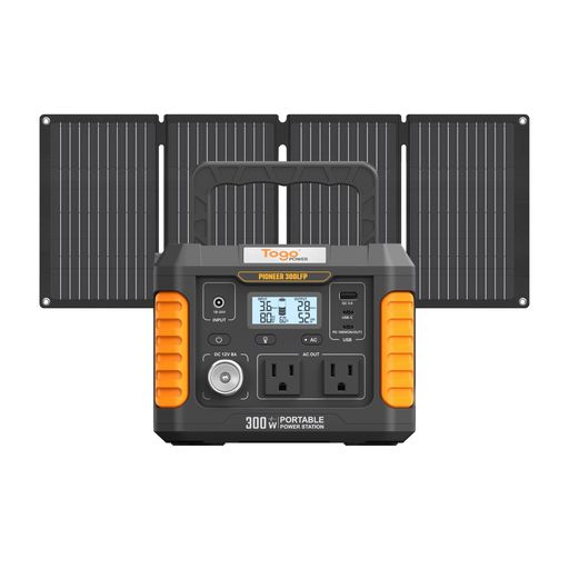 Togo Power ポータブル電源 ソーラーパネルセット 小型 30dB静音 177Wh/300W リン...