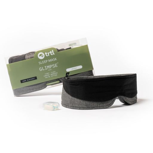 Trtl Glimpse Sleep Mask, Blackout Eye Mask for Sleeping, Comfortable, Breathable Sleeping Masks for Travel, Comes With Travel