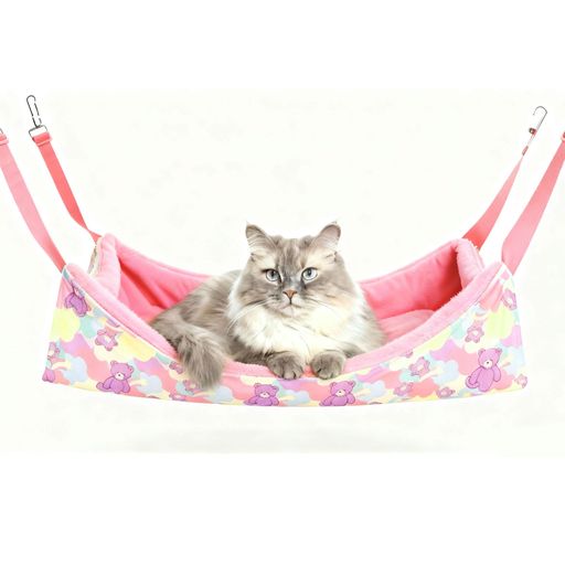 猫 ハンモック キャットハンモック 吊り下げベッド ケージ用 秋冬款 加绒 56x48cm ヒモ調整可能 耐荷重 10KG 子猫成猫適用 ペットベッド ねこハンモック 金具丈夫 洗濯可能 暖かく快適 日向…