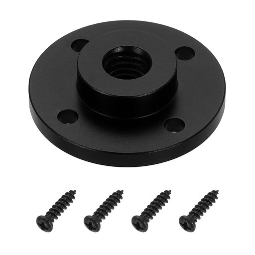ネジサイズ:3/8インチ大径:40mm/1.57インチ小径:20mm/0.79インチ厚さ:10mm/0.39インチ色:黒材質:アルミニウム合金同梱物:1x三脚アダプターホルダー4xスクリュー メリット:三脚アダプターホルダーはアルミニウム合金製で軽量ながら頑丈な設計です陽極酸化処理表面は腐食と摩耗に強く耐久性と長寿命を保証します 使用方法:工具不要デバイスの取り付け穴をアダプターのネジインターフェースに合わせクイッ時計ノブを時計回りに回して固定するだけで数秒で安定したセットアップが可能です 用途:カメラマジックアーム拡張モニターライトフラッシュユニットマイクスタンドに適し写真撮影ライブ配信デスクトップ設定で安定したマウントと柔軟なアクセサリー統合を実現します 注意:購入前に必要なネジサイズを確認してください