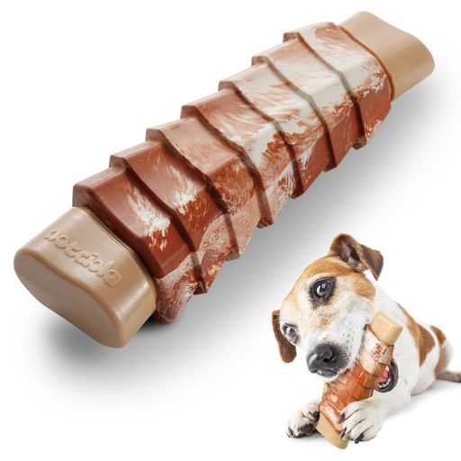 Nocciola ビーフ 犬 おもちゃ ペットトイ 犬用噛むおもちゃ 中型犬 大型犬用 耐久性のある トレーニング ラバー素材 玩具 頑丈 一人遊び 嚙むおもちゃ ストレス解消