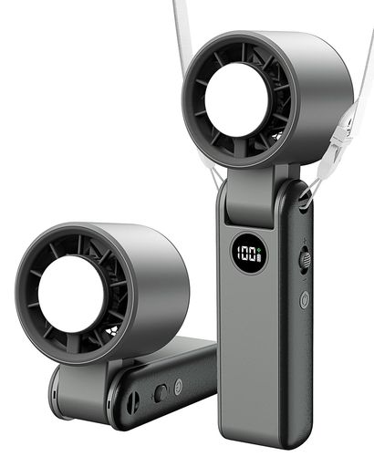 【瞬間冷却x100段階風量調節】進化した夏の必需品、最先端の冷感プレートを搭載し、スイッチを入れた瞬間に肌に触れる部分が氷のように冷たくなります。さらに、従来の3段階調節とは異なり、100レベル風量調節機能を備えているため、微風からパワフルな強風まで、自分好みの最適な涼しさをミリ単位でコントロール可能です。 【3000mAh大容量x最大8時間連続稼働】コンパクトなボディに3000mAh大容量バッテリーを内蔵。一度のフル充電で、朝の通勤から夜の帰宅まで一日中バッテリー切れを気にせず使用できます。リアルタイムのLED残量表示により、充電タイミングも一目で分かり、外出、旅行、キャンプなどの長時間の使用でも安心です。 【135°折りたたみ式x卓上・手持ち2WAY仕様】便利な折りたたみ式設計を採用しており、180度自由に出風角度を調整できます。手に持って使うハンディ扇風機としてはもちろん、デスクに置けば安定感抜群の卓上扇風機に早変わり。使わない時はコンパクトに折りたたんでバッグやポケットに収納できるため、持ち運びのストレスがありません。
