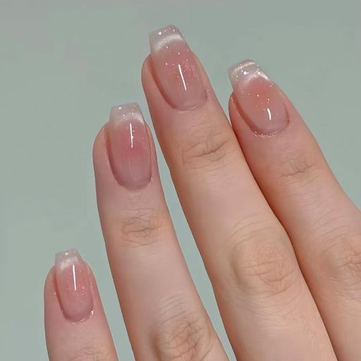 つけ爪 ネイルチップ 30枚入り キャッツアイ効果 ピンク サロン風 着脱簡単 つけづ...