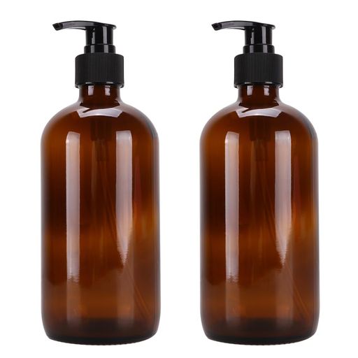 NUOLUX プラスチック 詰め替えボトル 500Ml 2個セット 広口 軽量 携帯用 化粧品ボトル トラベル 乳液 シャンプー エッセンシャルオイル用