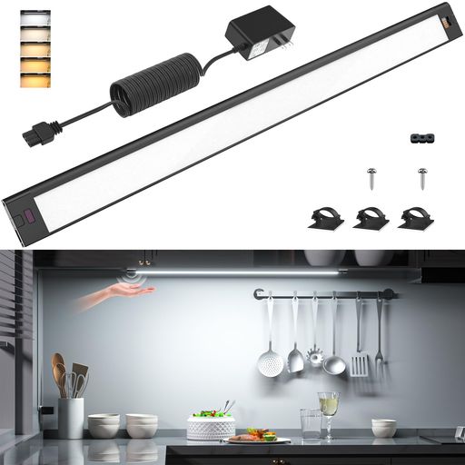 WOBANE LEDキッチンライト 60cm バーライト 流し元灯 調光調色 タッチレスセンサー...