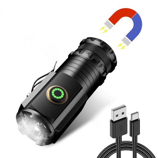 懐中電灯 LED 超小型 軽量 EDC ハンディライト 高輝度2500ルーメン USB充電式 フラ...