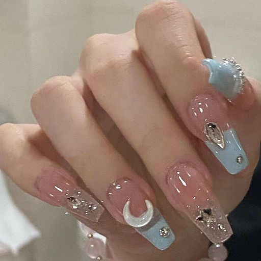 XUZOO ネイルチップ 24枚 付け爪 3D爪 立体的 短め 長め かわいい おしゃれ 人気 ...