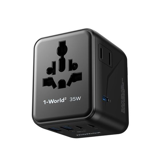 【最新改良型】MOMAX最新バージョンの旅行用変換プラグは、同じ35Wの急速充電条件下で、従来のモデルよりもコンパクトで、より携帯性に優れています。さらに、新たにAC差込口が追加され、2つの充電器を同時に使用できるようになりました。合計7つのポートで、7台のデバイスを同時に充電できます。前面のACコンセントも改良され、接触不良や差し込みにくい問題が解消されています。 【全世界対応の変換プラグ】MOMAXの海外変換プラグは、Aタイプ、Oタイプ、Cタイプ、BFタイプの4種類のコンセント形状に対応しています。これ1つでヨーロッパ/アメリカ/イギリス/オーストラリア/フランス/韓国/中国/シンガポールなど世界200ケ以上の国で使用できます。100-250Vの入力対応で、ヒューズの最大負荷電流は10Aです。 【PD 35W急速充電】USB-Cポートx3、USB-Aポートx2、ACコンセントx2(最大2500W)を搭載し、PD3.0&amp;QC3.0急速充電に対応した海外用変換プラグです。また、合計7台のデバイスを同時に充電できます。 USB-C PD ポートの1つは、35Wの高速に達することができます。