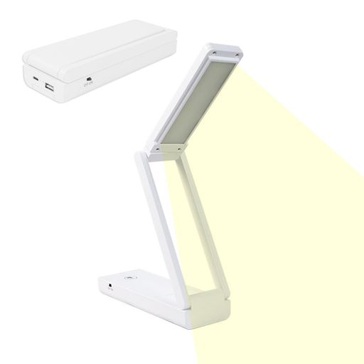 商品の寸法:5.8奥行き X 19幅 X 3.5高さ CM,商品の重量:280 グラム 折り畳み・壁掛け・コンパクト:折りたたみデスクライトは携帯用の三つ折りデザインです。照明の照射角度と高さを好みに応じて調整できます。また、テーブル置き方だけでなく、壁掛けでも使用でき。 三段階調色:充電式デスクライトは三段階の色温度:白色、暖色、昼光色と切り替わり。無段階の調光:調光ボタンの長押すると,10-100%の無段階で自分の好きな明るさに調節でき,ご生活のシーンに応じて,お好み光を選択すること一気に実現でき。 USB充電・バッテリー内蔵:折り畳み卓上ライトは大容量6000MAH充電式バッテリーを内蔵され、フル状態で明るさによって約9~70時間給電可能で、停電や災害等緊急時に照明灯、非常灯、常夜灯としても緊急対応に使用できる持ち運びデスクライトです。 目に優しい平面発光と高演色性:このデスクライトは、目に優しい設計を追求しています。平面発光により、多重影や照明ムラを効果的に抑え、目の疲れを軽減します。