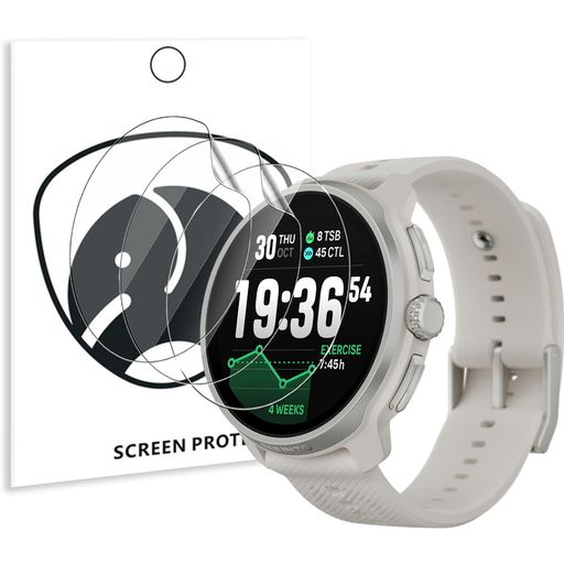 【対応機種】SUUNTO RACE 2専用保護フィルムに設計されています。ご購入の際は、機種にご注意ください。 【全面保護】TPU素材特有の弾力性と柔軟性により、耐傷性と耐衝撃があり、磨耗に耐え、滑り止め防塵、分裂防止などの全面の保護を提供します。TPUフィルムは、耐久性、耐油性、耐酸性にも優れています。落下や衝撃などでスクリーンが割れなくてしっかり守れます。飛び散り防止加工、万が一破損する場合にもほとんど飛び散らなく、とても安全です。 【自動修復】フィルムの素材の特性として、貼り付ける時に気泡が生じた場合は時間の経つとともに、消えていきます。日常の使用における小さなキズも24時間で修復できます。触り心地がサラサラで指滑りが良くなるため、スワイプ操作がスムーズにできます。 【高い透過率】保護フィルム自体の存在感を忘れます。高透明度を実現して、液晶画面の鮮明さを保ったまま保護できます。フィルムを貼っていても画面の精細さを損ないません。画面上の操作も違和感なくスムーズに行えます。 【気泡なし&amp;簡単取付】フィルムは自己吸着できるシリコン粘着シートで、簡単的に貼り付けます。