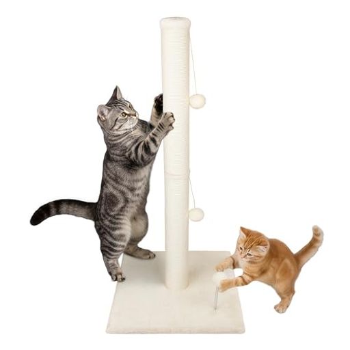 行動 三つボール縦に配置:立てた猫爪とぎポールは、猫が立って使うことも趴めて使うことも可能。さらに2つのボールをそれぞれのポールに設置し、1つののボールは台座に設置しているので、猫の興味を引き寄せ、猫ちゃんも自分の気分に合わせておもちゃを選べます。安定感のある台座で、猫がどんなに遊んでも倒れにくい設計です。 高品質おしゃれ・耐久:本品は高品質な天然麻を使用しています。全体はおしゃれな見た目だけでなく、適度な硬さで猫の爪を傷つけず、高い耐久性も備えています。台座の表地が上質なモヘアで包まれ、触り心地が良い。完全に無害な材料で、爪とぎとしても噛むおもちゃとしても安全で使用いただけます。 リラックス・運動:遊びながらストレスを解消し、適度な運動にもなります。つめとぎ欲求を満たすだけでなく、日常の運動やリラックスにも役立ちます。登ったり、爪を研いだり、遊んだりすることで、エネルギーを発散し、ストレスを和らげ、家具を守りながら健康で楽しい毎日をサポートします。 組立簡単・コンパクト設計:女性の方でも一人で組立と分解が可能。交換可能な設計により長く愛用いただけます。