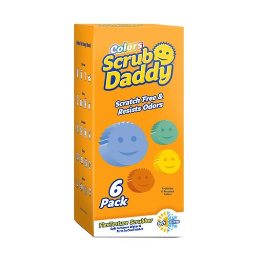 温度制御スクラブ - Scrub Daddyを使えば、多くの一般的なキッチンスポンジやディッシュスクラバー製品とは異なり、スクラブ力をコントロールできます。 Scrub DaddyのFlexTextureフォームは、冷たい水でしっかりとこすり、ぬるま湯では柔らかく軽く洗うことができます。 FlexTextureがあれば、あらゆる汚れに対応する適切なツールが手に入ります。 傷がつかない - 12種類以上の異なる表面(例: ガラス、ステンレス、鋳鉄、ノンスティックコーティング、銅、クロム、レザー) ディナーディッシュから車まで何でも洗えます。 Scrub Daddyのたわしは、一般的な食器用スポンジとは異なります。 防臭 - Scrub Daddyクリーニングスポンジは、適切に維持すれば、最大8週間、臭いや汚れに耐えることができます。 柔軟性 - 調理器具、食器、家具、サイディング、スニーカー、浴槽などを素早く効率的に掃除できます。 汚れ、汚れ、ガンがある場所ならどこでもScrub Daddyがお手伝いします。