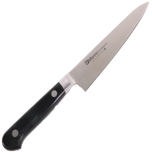 メーカー型番:532 サイズ:刃渡り 13 全長 23CM 背厚:1.7MM 重量:70G 材質:ハイカーボン高級13クロム・ステンレス・モリブデン鋼 ハンドル:黒強化木 原産国:日本