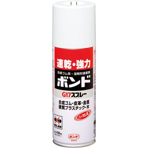 合板やメラミン化粧板・合成ゴムや皮革や塩ビレザー(裏打ち面)・金属パネル・内装工事・巾木の取り付け。 性状:クロロプレンゴム系溶剤形 個装形態:エアゾール缶 パッケージ重量: 0.97 pounds スタイル: 1本入り