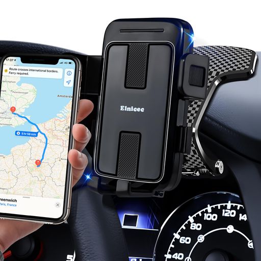 Elnicec クリップ式 車載 スマホホルダー 360度回転 適切な角度に調整 安定性抜群 ...