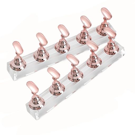 【パッケージ内容】スタンド2セット(アクリル台座*2、ネイルチップスタンド*10) 【高品質素材】耐久性に優れ、長時間の使用に耐えるアクリルと合金を使用しています。 【ジェル硬化用スタンド】ジェルネイルの硬化時、スタンドにセットしたままで硬化ライトに照射が可能です。 【ネイルアートに便利】スタンドにネイルチップをセットすることで、作業中に手が汚れたり、ジェルが爪につく心配がありません。 【多目的な使用】ネイル練習やネイルアートの展示にも最適です。初心者から上級者まで、幅広いネイル作業に対応する使いやすいアイテムです。