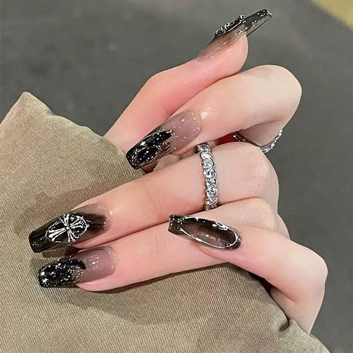 XUZOOネイルチップ 立体 付け爪 かわいい おしゃれ 人気 シンプル 花嫁ネイルチップ つけ爪 結婚式 付け爪 クリスタル パール 蝶 花 立体 3D 短め 長め 手用 ネイルシール つけ爪 ネイルツー…