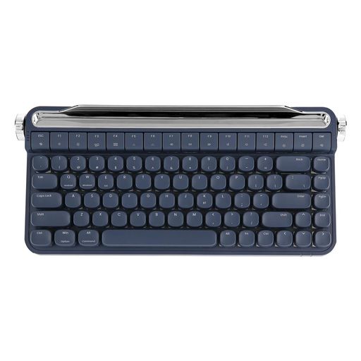 OUSEITECHxACTTO B703 タイプライター風 メカニカルキーボード ワイヤレス レトロ ホットスワップ対応 LEDバックライト BT5.1 有線 デュアルモード接続 青軸 84キー防衝突 Android/Windows/iOS 対応