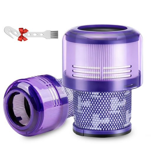 Yosimakotobiz 互換フィルター 掃除機用 ダイソン V10 SV18 対応 交換用フィルター 水洗い可能 2個セット ブラシ付き コードレスクリーナー用
