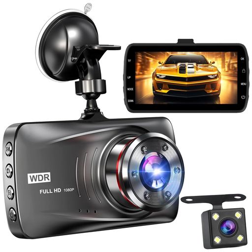 OBEST ドライブレコーダー 前後カメラ ドラレコ 背面カメラ 暗視機能 光学レンズ フルHD 1080P 170度超広角 3インチ液晶画面 駐車監視 衝突センサー 動体検知 Gセンサー 自動録画 上書き録画 …