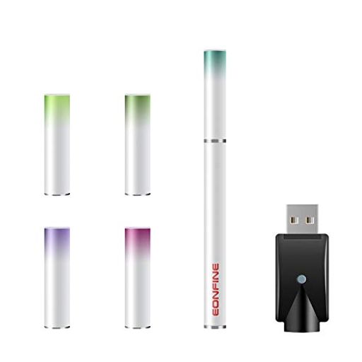 Eonfine 電子タバコ 使い捨て vape ベイプ 禁煙パイポ 水蒸気タバコ スターターキット(ホワイト) 禁煙グッズ ニコチンなし