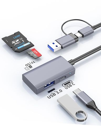 【4-in1カードリーダー】: Type-C 3.0+USB 3.0の2種類の端子を組み合わせで多機能SD/TF/USBカードリーダーで、PC、OTG機能対応タブレット、Androidスマートフォンでのデータ転送に最適です, 最速5Gbpsの伝送速度。この4 in 1 SDカードリーダーは、1つのSDカードポート(SD / SDHC / SDXC / RS-MMC / MMC- Microカード)、1つのTFカードポート(Micro SD / Micro SDHC / Micro SDXCカード)、および1つのUSBポートをサポートします(USB 3.0)+および1つのUSBポートをサポートします(Type C 2.0)。OTGデバイスに対応します。最大可读写 2T 存储卡。 【5Gbps高速データ伝送】: 最新の USB Type-C 3.0または USB 3.0 ポートを使用すると、最大 200MB/秒の転送速度を最大限に楽しむことができ、USB 2.0/1.1 と下位互換性があります。USB-C 2.0/USB3.0 スマートフォン/ラップトップで写真を即座に閲覧して表示できます。