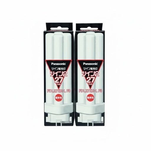 スリムなガラス管をブリッチ技術で結合させた蛍光灯 27W形 口金GX10q-4 ●種別:27形●口金:GX10q-4●定格消費電力:27W●寸法:バルブ経16.7x長さ141mm●質量:84g●全光束:1550lm●定格寿命:6,000時間●専用適合器具でご使用ください。●当てたりして傷をつけないで下さい。(破損の原因)●水滴のかかる状態で使用しない。(破損の原因)●点灯中や消灯直後は熱いので絶対に触れないで下さい。(ヤケドの原因)●スクエアライト・ダウンライト・ブラケットなど