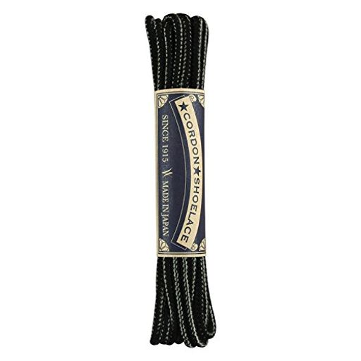 1足分 サイズ:140cm サイズ(径):約3mm 製造国:日本 材質:ナイロン/アクリル/ポリプロピレン 用途:靴ひも 色:グレー黒