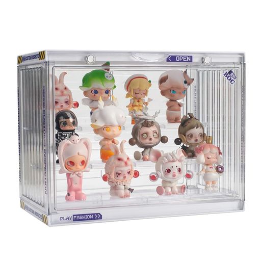 Yoimize コンテナ仕様フィギュアケース アクリルケース フィギュア コレクションケース アクリルボックス30*17*24cm 取り外し可能な仕切り 積み重ね マグネット式扉 組立簡単 堅固 日本語説…