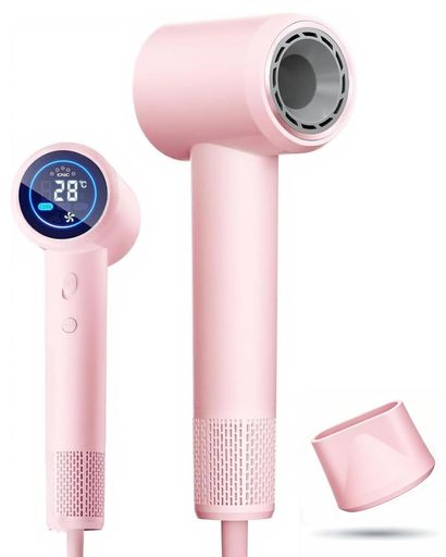 RUNCTY ドライヤー 大風量 速乾 10億マイナスイオン 潤い 静電気抑制 1300W 温冷リズムモード 静音 デジタル画面表示 過熱保護 軽量 コンパクト マグネット式ノズル付き サロン/家庭/出張用 …