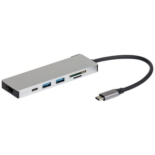 Digio2PD対応USBType-Cアルミドッキングステーション15cmシルバーUD-C01SSL