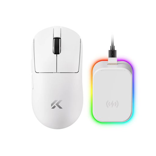 OUSEITECHxMCHOSEA7V2Ultra+ゲーミングマウスワイヤレス軽量59gマグネット充電ドック同梱PAW3950TIセンサー42kDPI750IPS50G超低遅延有線・無線8K500mAhトライモード接続