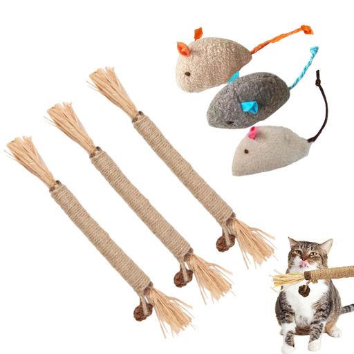 アウトドア ✔【商品仕様】猫おもちゃ6個セット、ネズミ3匹+噛み噛み棒3本です。 ✔【噛み噛み棒】天然素材のみを採用で安心です。噛むだけで歯垢の除去を促し、噛むことで歯固めやストレス解消の効果が期待できます。 ✔【ネズミのおもちゃ】奇妙なデザインでおもちゃの楽しみを増やします。肥満や運動不足やストレス解消するだけでなく歯磨き効果も期待できます。 ✔【愛猫が喜ぶデザイン】軽量柔らかな色おもちゃ猫ちゃんが自分で遊んぶできるし、感情をリラックスさせることなどに十分に大活躍です。 ✔【おもちゃもケアも】猫ちゃんが遊び同時に歯を磨い、噛みながら歯の汚れや歯垢を落とし、清潔することができます。一緒に遊ぶうちに自然と猫との距離が近づきます。手に持って振ってあげたり、投げてみたりすることで、猫とのふれあいの時間がより豊かなものになります。