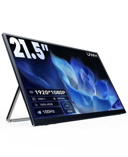 【21.5 インチ大型ディスプレイ】この 21.5 インチのポータブルモニターは広々とした大画面視界を実現し、本体サイズは幅 493MM、高さ 285MM で、超軽量薄型設計を採用しているため、持ち運びの負担を大幅に軽減し、大画面の視覚体験と携帯性を完璧に両立しています。オフィスでの画面分割、映像・音楽鑑賞、屋外でのディスプレイなど、さまざまなシーンに対応可能で、出張や通勤でも負担なく使用でき、モバイルシーンにおける理想的な大画面拡張ソリューションです。 【繊細でクリアな映像、リアルな色再現】本ポータブルディスプレイは 1920*1080 のフル HD 解像度を採用。1000:1 の高コントラスト比により明瞭な明暗の階調を表現し、300NIT の輝度が様々なシーンに対応します。100% SRGB の広色域カバー率が正確で鮮やかな色彩を実現し、16:9 の標準ワイドアスペクト比と相まって、繊細でクリアな映像とリアルな色再現を実現。オフィス作業・デザイン・映像・音楽エンターテイメントまで、あらゆる場面で高品質な視覚効果をお届けします。