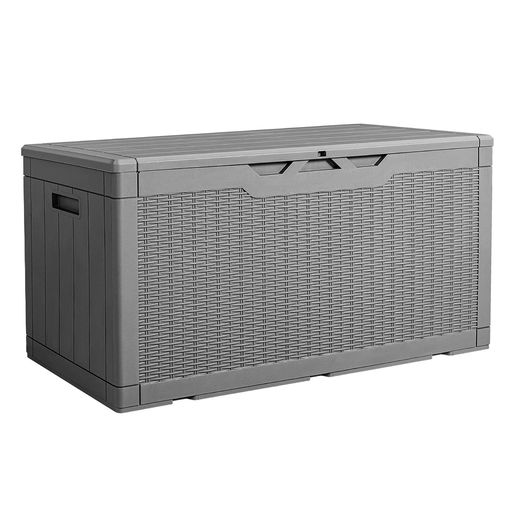 ALEBERT 物置 収納庫 屋外 防水 耐候 380L大容量 幅123*奥行57*高さ62CM ベランダ収納 大型物置 倉庫 ベランダストッカー 屋外収納 ガーデン収納 ベンチ コンテナ ガーデン/庭/ベランダ 収納 大容…