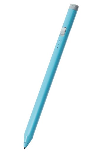 握りやすい三角軸のスマートフォン・タブレット用充電式アクティブタッチペンです。 三角の形状に沿って指を置くことでしっかりと握れ、力を無駄なく伝えられるボディーです。 スライド式のスイッチで簡単にオン/オフができます。 タッチペン本体に名前が書けるスペースがあり、紛失を防ぎます。 ペン先は約1.5mmと細いので、繊細な描き込みができます。