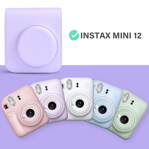 🌻Fuji ”チェキ”instax mini 12用ケース。 🌻顔色:instax MINI 12の色の5色で展開、とても可愛い。 🌻PUレザーでしっかりしあげられ、軽量である同時カメラをホコリ、傷や汚れから保護できます。調節可能なショルダーストラップ付き、お出掛けるの時、首からかけられ、安心感UP! 🌻正面のマグネットで開け、速やかに美しい瞬間を記録でき、ケースの後ろにフィルム等の小物を収納できる小さいポケットが付いており、とても便利。 🌻誕生日、結婚式、クリスマス、子供の日、記念日のための素晴らしい贈り物としておすすめ!
