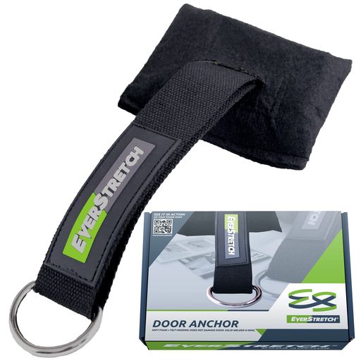 EverStretch Door Anchor for Resistance Bands and Suspension Trainers - Heavy Duty Cushioned Resistance Band Door Anchor - Does