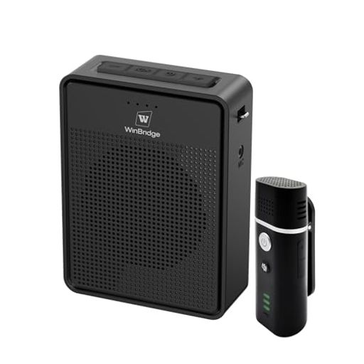 W WINBRIDGE 15W ポータブル拡声器 マイク ハンズフリー拡声器 小型 USBドライバ/TFカード対応