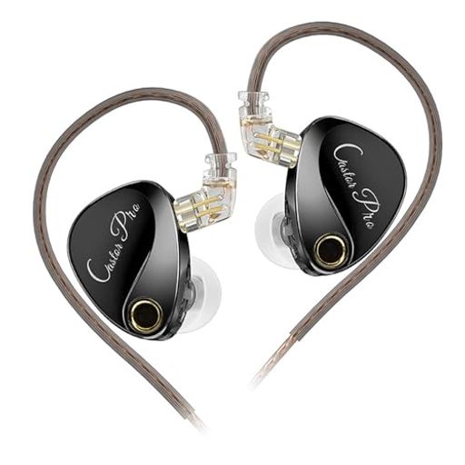 KZCastorProチューナブルインイヤーモニター、HiFi強化低音インイヤーヘッドホン、デュアルダイナミックドライバーゲーミングイヤホン、2PIN-C取り外し可能ケーブル付きIEMイヤホン(マイク…