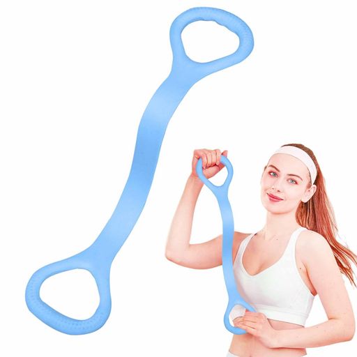 KASELIN ストレッチバンド 肩 ゴムバンド 筋トレ トレーニングチューブ ストレッチチューブ エクササイズバンド 肩甲骨 (プルー)