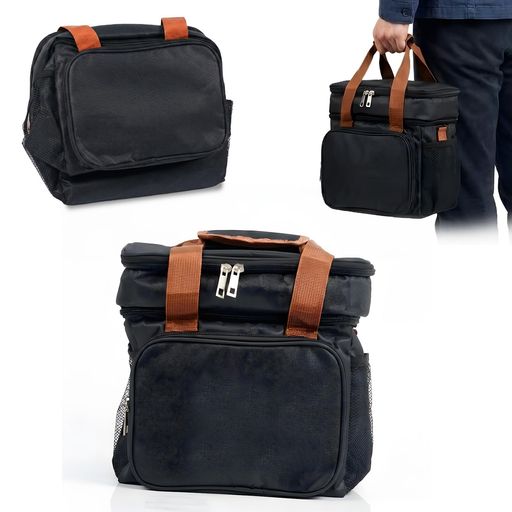 ソフトクーラーバッグ 15L 保冷バッグ 保温バッグ 折りたたみ式 5層断熱構造 小型 ランチバッグ 撥水加工 2WAY手提げ・ショルダー ボックス型 軽量 コンパクト お弁当 飲み物 アウトドア キ…